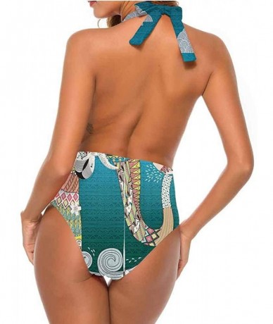 Cover-Ups Women Bandage Bikini Set Ornate Seasonal Motifs Great on All Body Types - Multi 09 - C419CAO7A5X $79.42