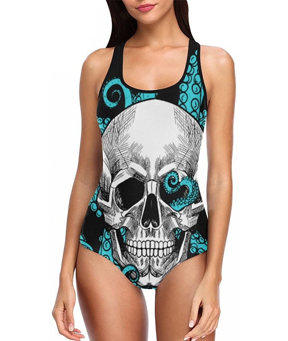 One-Pieces Skull Day of The Dead One Piece Swimsuit Swimwear Bathing Suit for Women Juniors (XS-3XL) - Multi 14 - CT18G3A3Y99...