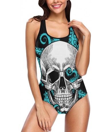 One-Pieces Skull Day of The Dead One Piece Swimsuit Swimwear Bathing Suit for Women Juniors (XS-3XL) - Multi 14 - CT18G3A3Y99...