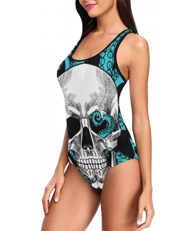 One-Pieces Skull Day of The Dead One Piece Swimsuit Swimwear Bathing Suit for Women Juniors (XS-3XL) - Multi 14 - CT18G3A3Y99...