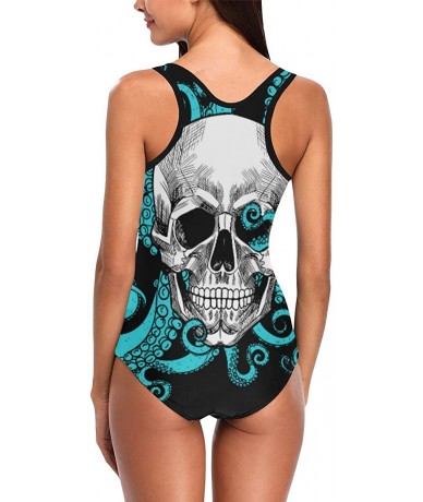 One-Pieces Skull Day of The Dead One Piece Swimsuit Swimwear Bathing Suit for Women Juniors (XS-3XL) - Multi 14 - CT18G3A3Y99...