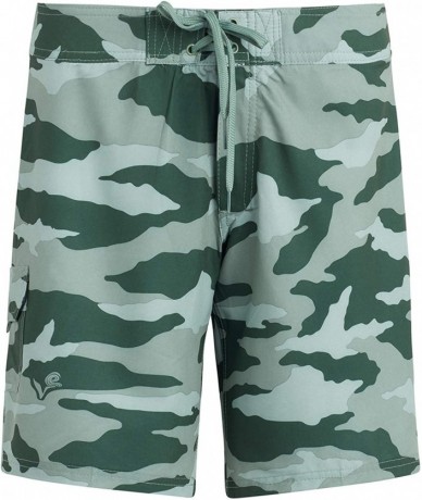 Board Shorts Women's Marina Solid Stretch Boardshort - Beach Camo Green - CL198THQK80 $30.55