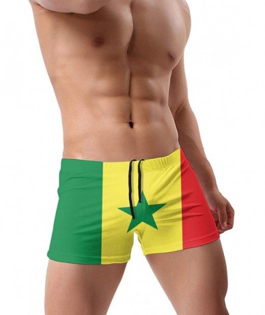 Briefs Men's Swimwear Briefs Swim Trunk American Flag Bikini Boxer Swimsuit - Senegal Flag 29 - CT19CD7KXOG $46.61