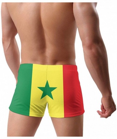 Briefs Men's Swimwear Briefs Swim Trunk American Flag Bikini Boxer Swimsuit - Senegal Flag 29 - CT19CD7KXOG $46.61