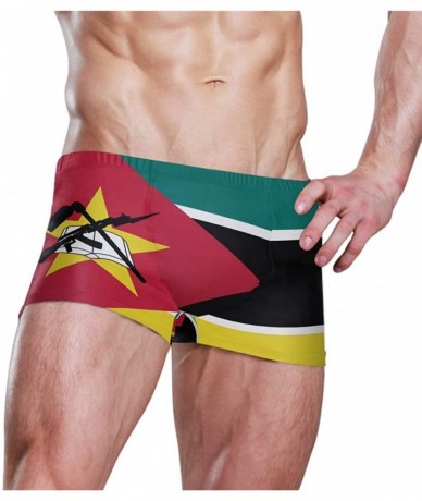 Racing New Zealand Flag Men's Swim Trunks Square Leg Swimsuit Swimwear Boxer Brief - Mozambique Flag - CC18T9R386Q $53.80