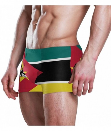 Racing New Zealand Flag Men's Swim Trunks Square Leg Swimsuit Swimwear Boxer Brief - Mozambique Flag - CC18T9R386Q $53.80