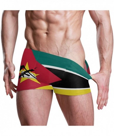 Racing New Zealand Flag Men's Swim Trunks Square Leg Swimsuit Swimwear Boxer Brief - Mozambique Flag - CC18T9R386Q $53.80