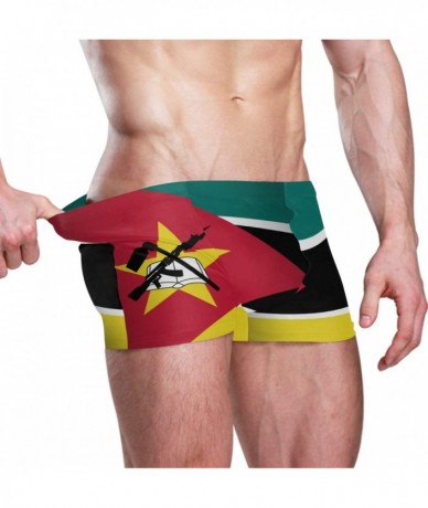 Racing New Zealand Flag Men's Swim Trunks Square Leg Swimsuit Swimwear Boxer Brief - Mozambique Flag - CC18T9R386Q $53.80