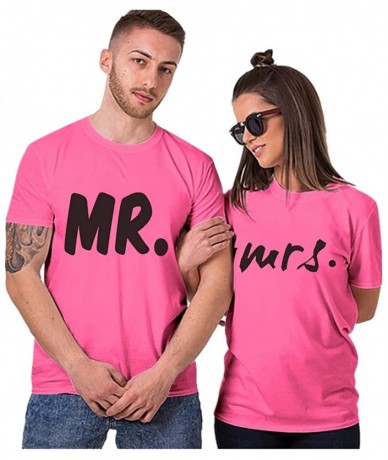 Racing Valentine T Shirt Gift for Couples Wedding Anniversary Newlywed Matching Set T Shirts Summer Short Sleeve Tops 15 Pink...