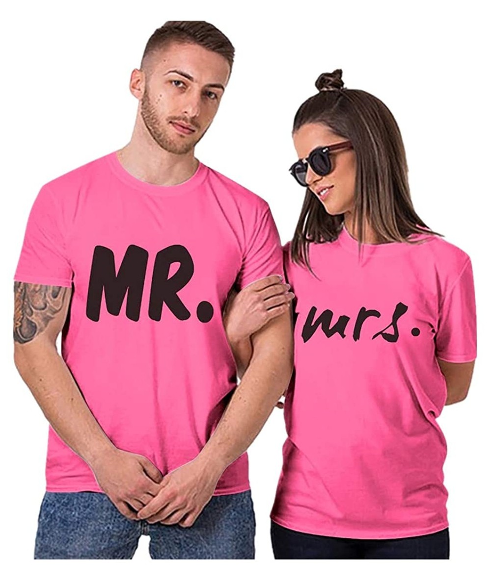 Racing Valentine T Shirt Gift for Couples Wedding Anniversary Newlywed Matching Set T Shirts Summer Short Sleeve Tops 15 Pink...