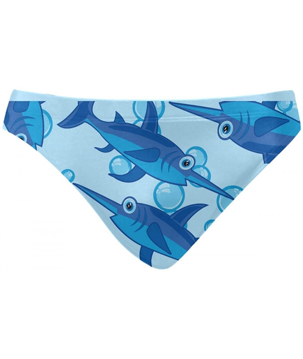 Racing Men Swimwear Swim Bikini Briefs Cartoon Dinosaurs Swimsuits Board Surf Shorts Trunks - Sword Fish - CX18STM56NK $41.23