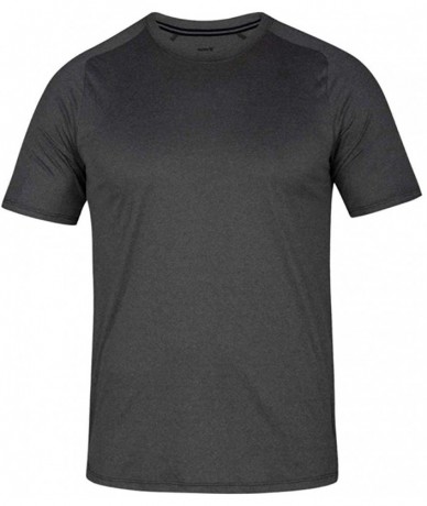 Rash Guards Men's Quick Dry Short-Sleeve T-Shirt Rash-Guard - Outdoor Grn Htr - CX18OST9IZ2 $52.90