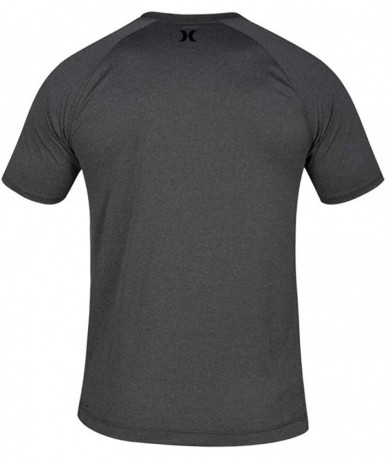 Rash Guards Men's Quick Dry Short-Sleeve T-Shirt Rash-Guard - Outdoor Grn Htr - CX18OST9IZ2 $52.90