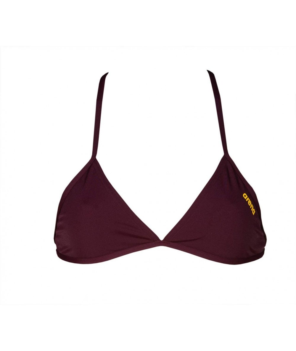 Racing Women's Rule Breaker Feel Triangle MaxLife Bikini Top - Red Wine - CI18UNLMS2Q $22.50