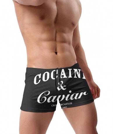 Briefs Cocaine and Caviar Men Swimwear Basic Long Swim Boxer Trunks Board Shorts Swimsuits - CG1942DD87R $47.23