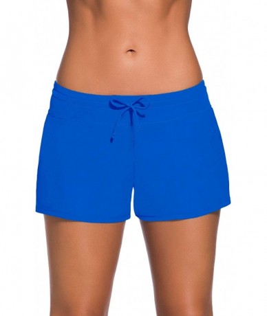 Board Shorts Swim Boardshort Women's Shorts Trunks Tankini Bottoms - Blue - C0193RMYM6L $31.18