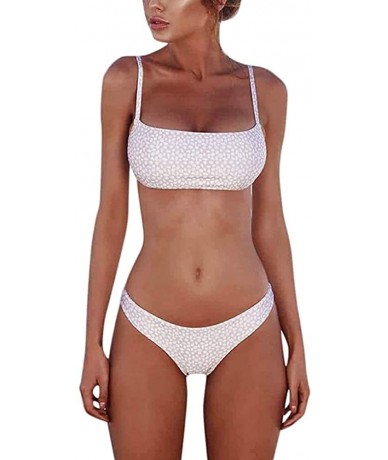 Sets Bikini Set Swimsuits for Women Low Waisted Two Piece Swimwear with Brazilian Push up Top Cheeky Bottom Bathing Suits - P...