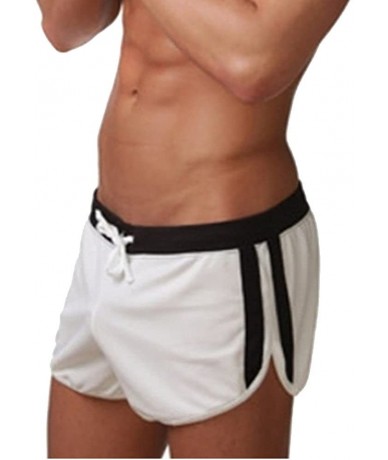 Trunks Mens Swimwear Sport Shorts Swim Trunks - White - C812LP9P2HR $27.32