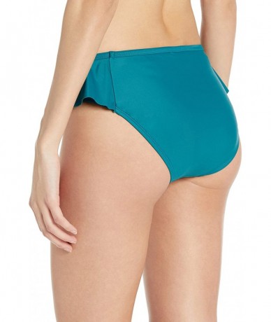 Tankinis Women's Swimwear Bikini Bottom - Jaded Ruffle Side - C2185NQQ2D7 $49.57