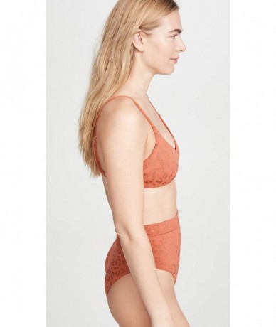 Tops Women's Audrey Bikini Top - Rust Leopard - CT1966NUU3E $47.78