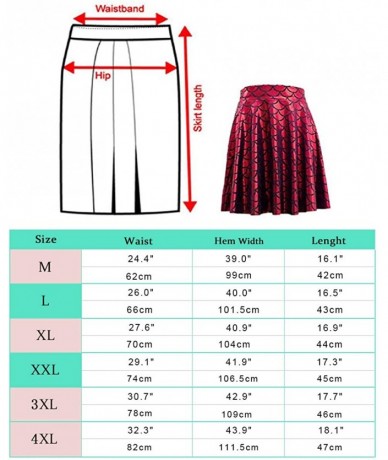 One-Pieces Womens Stretchy Fish Scale Mermaid Print Flared Skirt S-4XL - 02-multi-color - CI12LULE037 $22.12