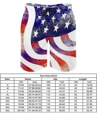 Board Shorts Men's Swim Trunks Summer Surfing Beach Shorts Board Pants Quick Dry and Pockets - Us Stars and Stripes America F...