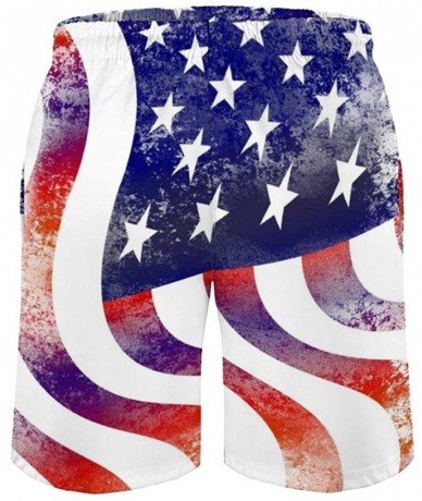 Board Shorts Men's Swim Trunks Summer Surfing Beach Shorts Board Pants Quick Dry and Pockets - Us Stars and Stripes America F...