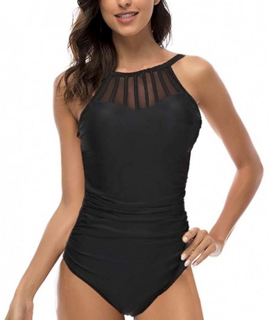 One-Pieces Bathing Suits Women Sexy See Through One Piece Swimsuits Monokini - 1914 Black - CY18TE3C8IZ $45.11