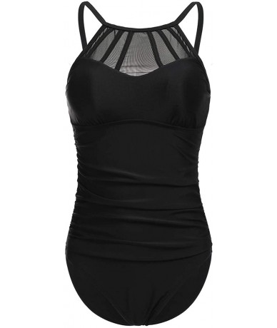 One-Pieces Bathing Suits Women Sexy See Through One Piece Swimsuits Monokini - 1914 Black - CY18TE3C8IZ $45.11