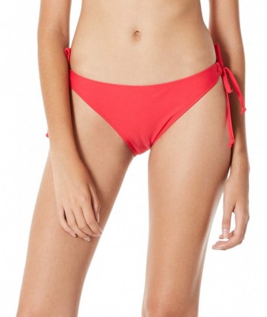 Tankinis Women's Low Rise Bikini Bottom Medium Coverage Bathing Suit Bottom - Red(loop Tie) - C918X5EXY5O $20.09