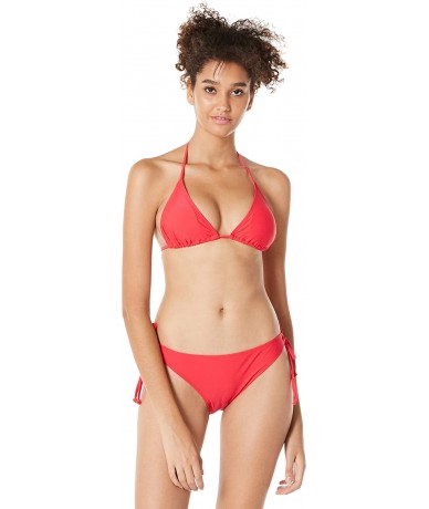 Tankinis Women's Low Rise Bikini Bottom Medium Coverage Bathing Suit Bottom - Red(loop Tie) - C918X5EXY5O $20.09