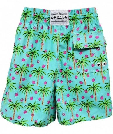 Board Shorts Women's Elastic Waist Medium Length Polyester Swimwear Board Shorts - Coconut - CD197I4YG77 $52.00