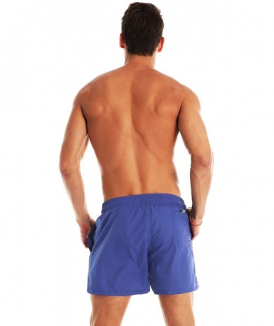 Trunks Men's Swim Trunks Quick Dry Beach Shorts Swimwear Bathing Suit with Mesh Lining - A13-royal Blue - CS18W6TELN6 $17.93