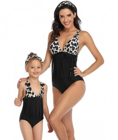 Sets Toddler Kids Baby Girls Bikini Swimsuit Set Family Matching Mother Girl Swimwear - Leopard - CZ193S9CS0O $22.19