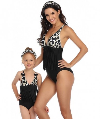 Sets Toddler Kids Baby Girls Bikini Swimsuit Set Family Matching Mother Girl Swimwear - Leopard - CZ193S9CS0O $22.19