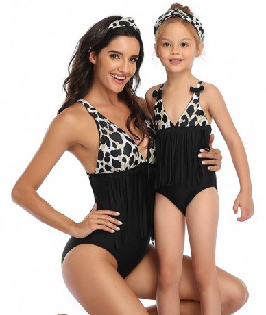 Sets Toddler Kids Baby Girls Bikini Swimsuit Set Family Matching Mother Girl Swimwear - Leopard - CZ193S9CS0O $22.19