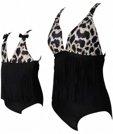 Sets Toddler Kids Baby Girls Bikini Swimsuit Set Family Matching Mother Girl Swimwear - Leopard - CZ193S9CS0O $22.19