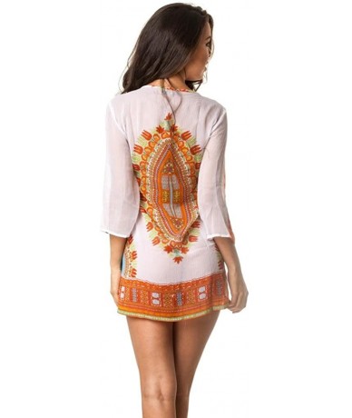 Cover-Ups Coqueta Swimwear Dress Beachwear Pareo Resort Wear Beach Cover up Sexy - Orange - CW11LO9CDZD $33.24