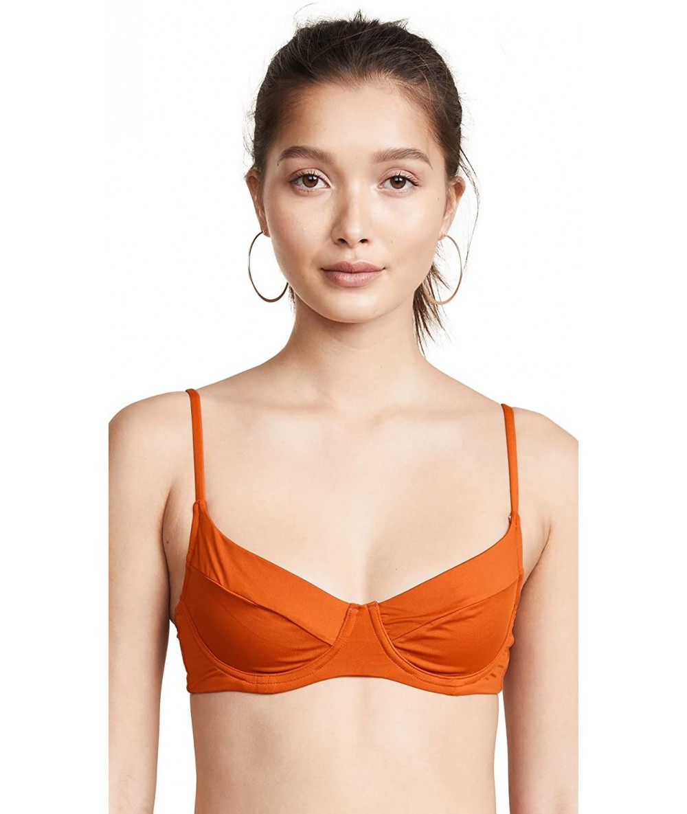 Tops Women's x We Wore What Lydia Bikini Top - Rooibos - CC18IO79TR3 $43.72