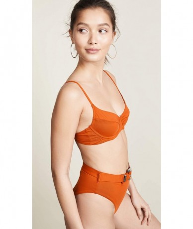 Tops Women's x We Wore What Lydia Bikini Top - Rooibos - CC18IO79TR3 $43.72