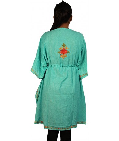 Cover-Ups Kashmiri Embroidered Long Kaftan Maxi Dress Beach Cover up for Women (X001EWQH83) - X001EWQH83 - CS18QI6AK5K $35.17