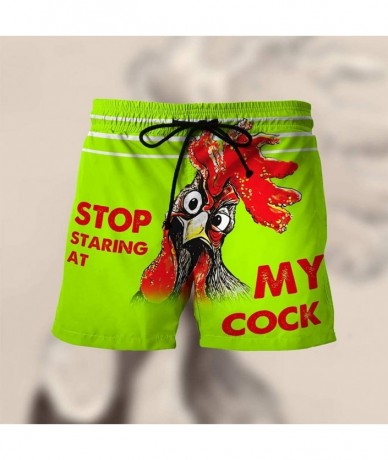 Board Shorts Drawstring Swimming Shorts for Men Printed Beach Fittness Short Pants - R-3 - CS19DNUR4XK $25.51