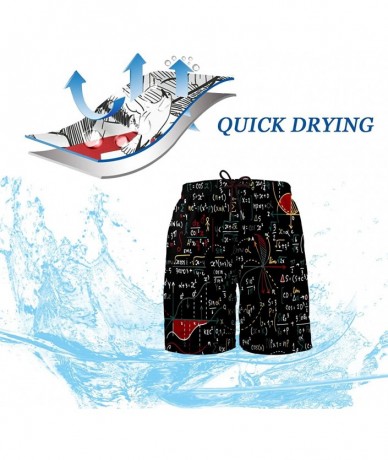 Trunks Mens Funny Swim Trunks 3D Graphic Print Quick Dry Surf Beach Board Shorts with Mesh Lining - Style6 - C418RXDGONY $38.68