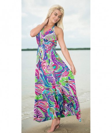 Cover-Ups Women's Plus Size Boho Tube Dress Bandeau Beach Swim Coverup Printed A - Multicolor_f162 - CI17YSTWNEN $40.96