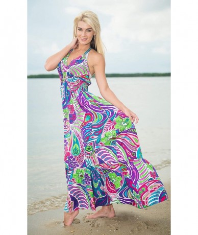 Cover-Ups Women's Plus Size Boho Tube Dress Bandeau Beach Swim Coverup Printed A - Multicolor_f162 - CI17YSTWNEN $40.96