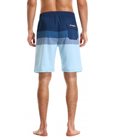 Trunks Mens Swim Trunks Quick Dry Surf Long Elastic with Pockets Swimwear Bathing Suits No Mesh Lining - Spindrift - C319DCSH...