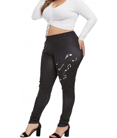 Board Shorts Fashion Large Size Sexy Women's Leggings Trousers Yoga Sports Printing Casual Pants - K-black - CY193I3IOLW $26.53