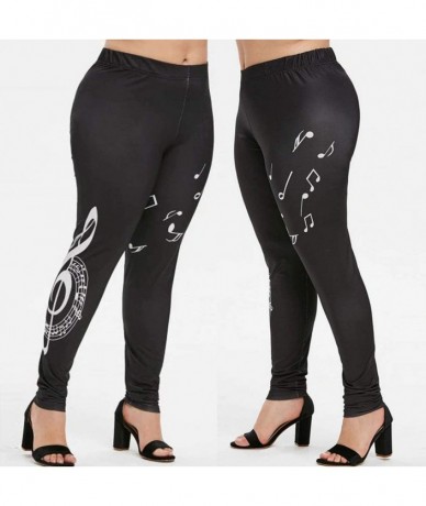 Board Shorts Fashion Large Size Sexy Women's Leggings Trousers Yoga Sports Printing Casual Pants - K-black - CY193I3IOLW $26.53