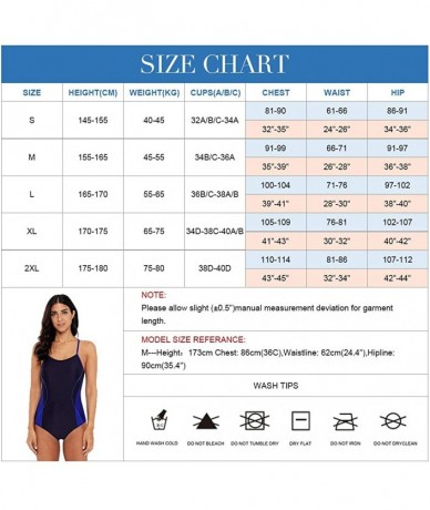 Racing Women's Athletic Swimsuit Training Spaghetti Strap One Piece Swimsuit Swimwear Bathing Suit - Navy-blue - C218UZ2280S ...