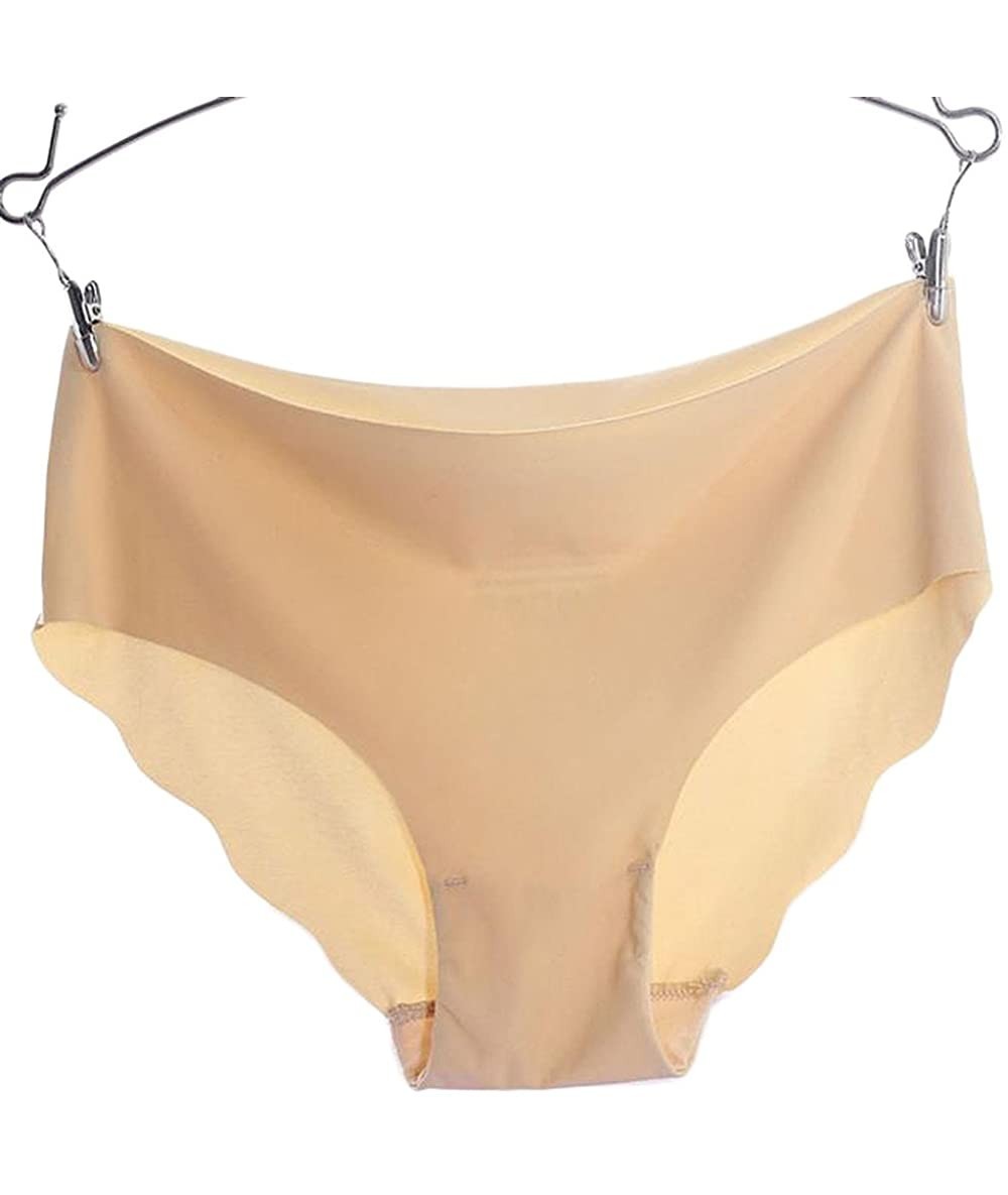 Sets Women Invisible Underwear Thong Cotton Spandex Gas Seamless Crotch M/L - Khaki - CE18OCAYXRW $12.91